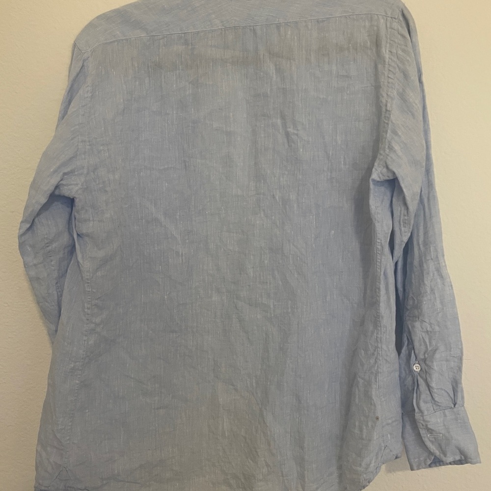 100% premium linen button down blouse - Picture 4 of 7